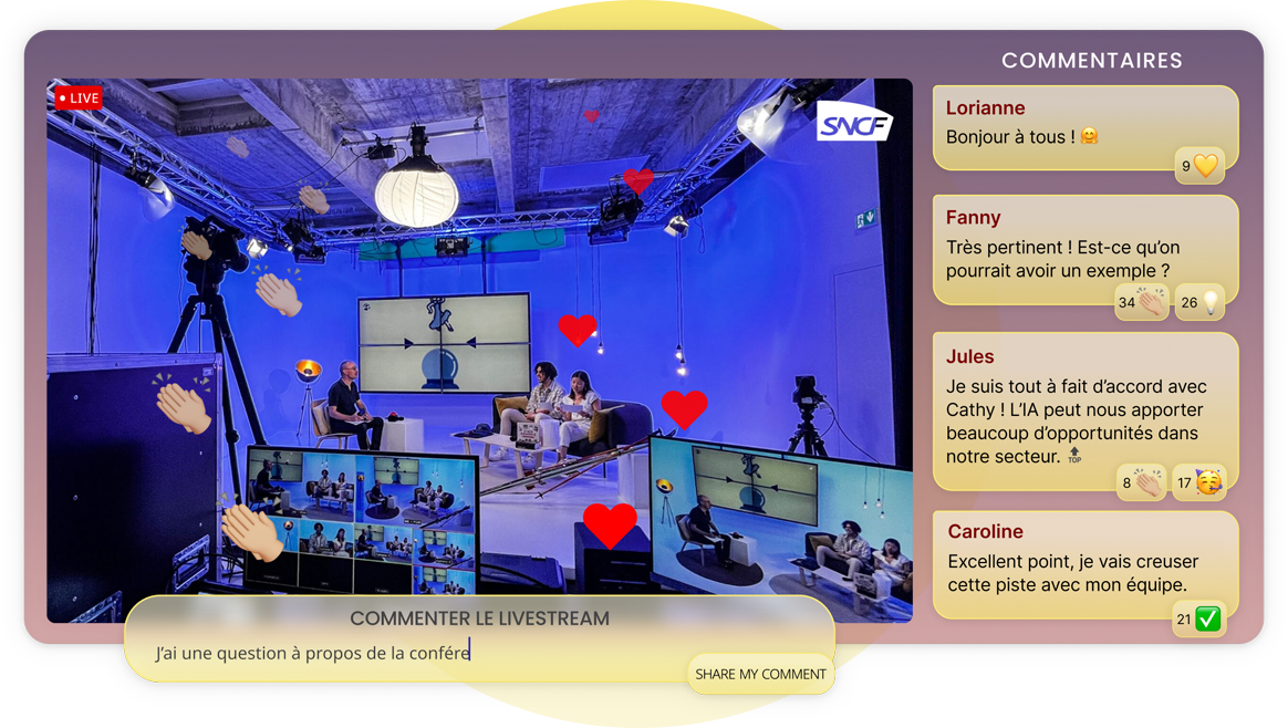 Live streamings interactifs