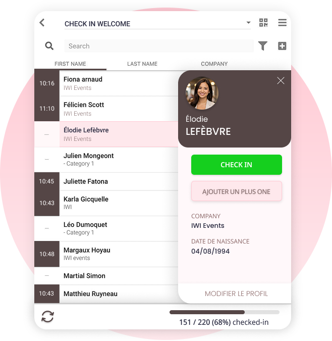 Check-in simple, rapide et fiable